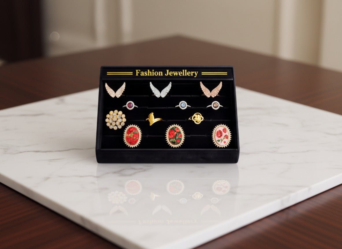 12 Pcs Jewellery Rings Set for Women | Stylish Fashion Rings Bundle