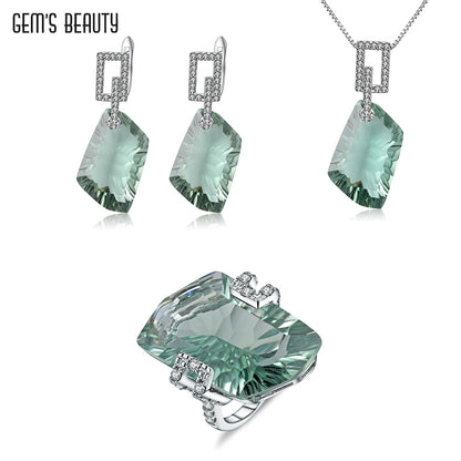 GEM'S BEAUTY jewelry set for women 925 sterling silver Fine jewelry for woman Elegant original