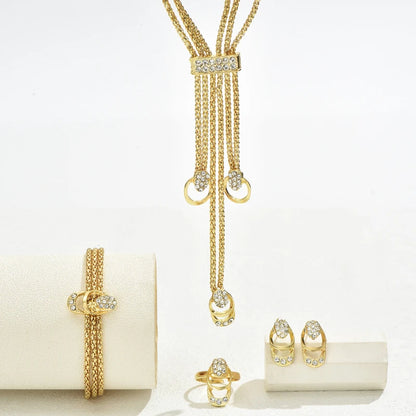 Geometric Jewelry Set Alloy Women's Fresh Sweet Necklace Charm Jewelrys
