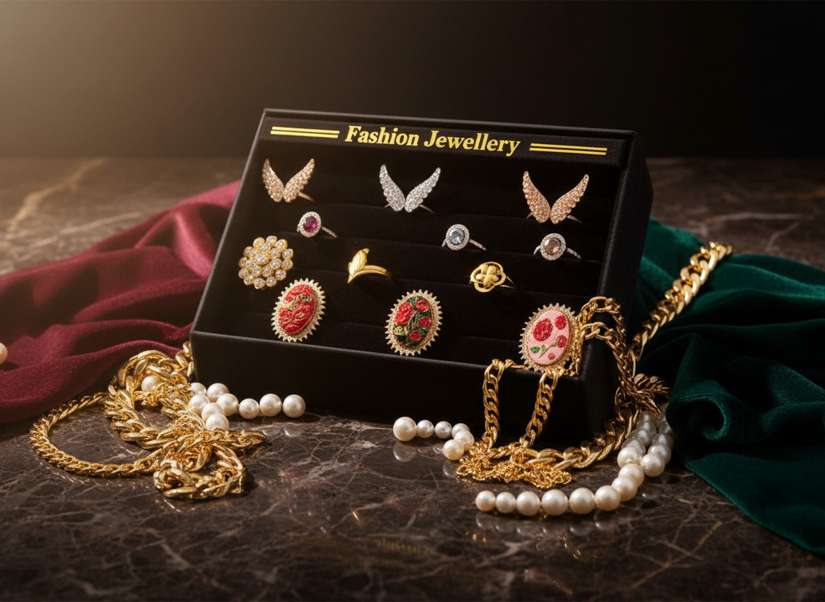 12 Pcs Jewellery Rings Set for Women | Stylish Fashion Rings Bundle