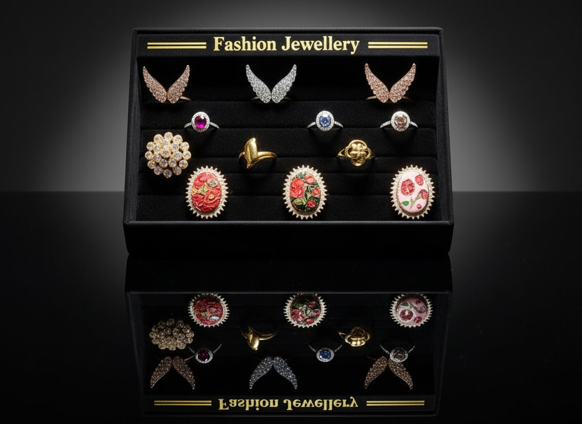 12 Pcs Jewellery Rings Set for Women | Stylish Fashion Rings Bundle