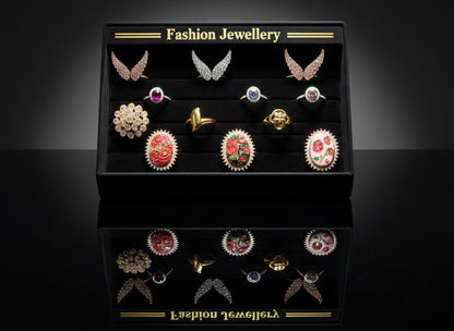 12 Pcs Jewellery Rings Set for Women | Stylish Fashion Rings Bundle