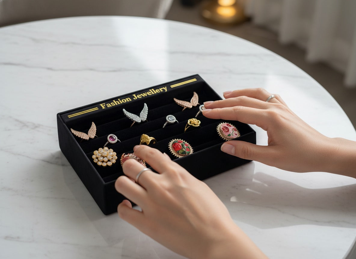 12 Pcs Jewellery Rings Set for Women | Stylish Fashion Rings Bundle
